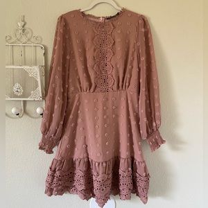 Sweet Mauve Lace Dress